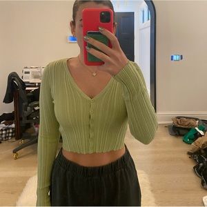 Princes Polly Cropped Button Up Longsleeve